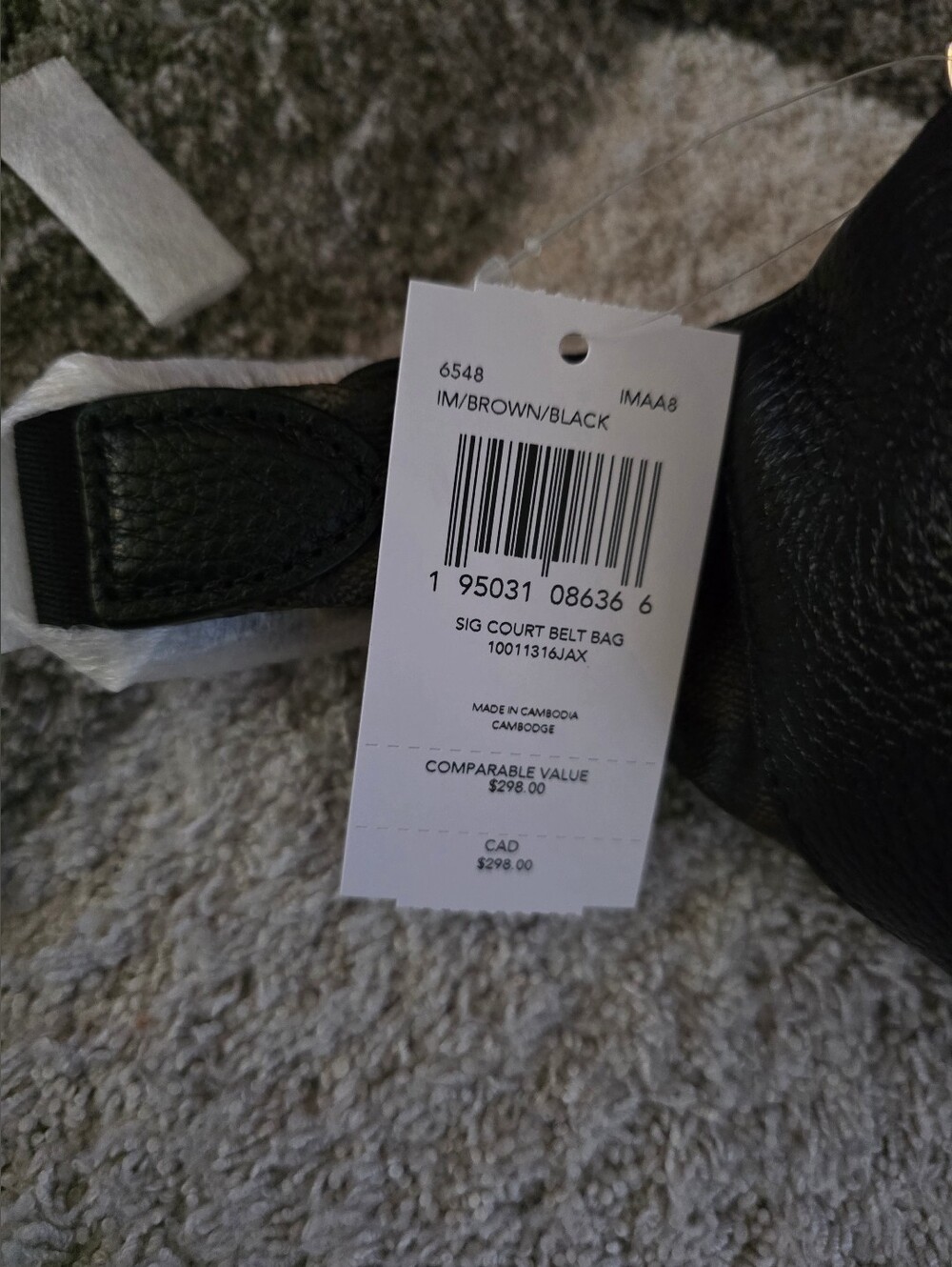 COACH Black Sig Court Belt Bag NWT - Picture 3 of 7
